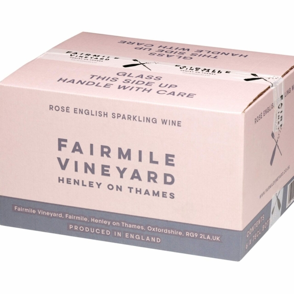 Case of 6 bottles Fairmile Vineyard Henley On Thames sparkling rosé at Henley Circle Online Shop