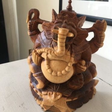 Two Tone Wood Carved Ganesh at Henley Circle Online Shop