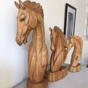 Carved Wooden Horses at Henley Circle Online Shop