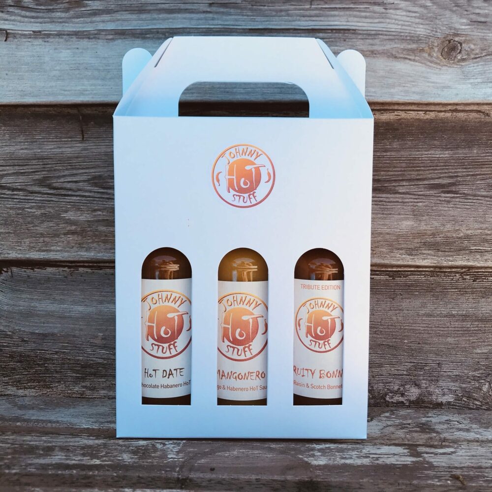 The Johnny HoT Stuff HoT Sauce Triple Bottle Gift Pack – 3 x 150ml at Henley Circle Online Shop