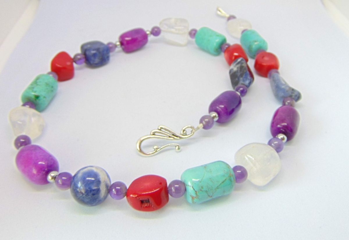 Mixed Gemstone Necklace, Brights at Henley Circle Online Shop