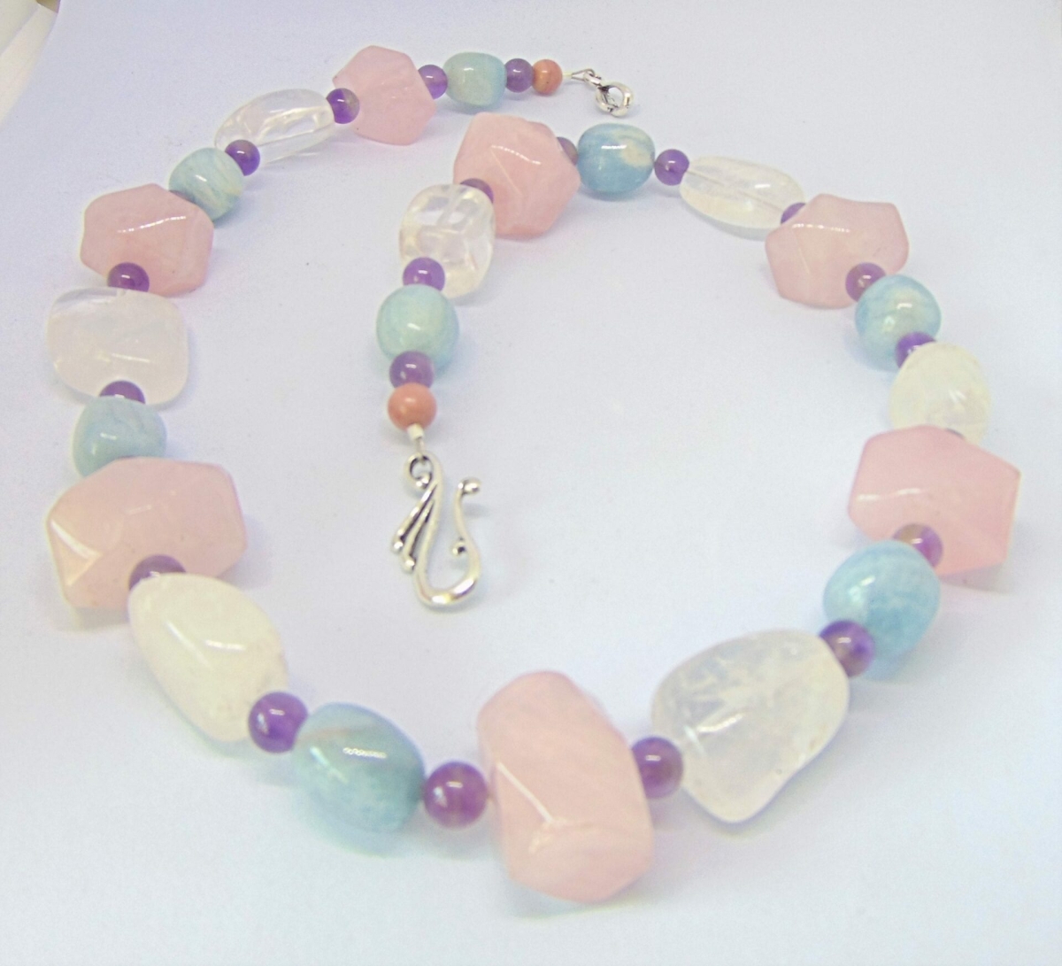 Mixed Gemstone Necklace, Pastels at Henley Circle Online Shop