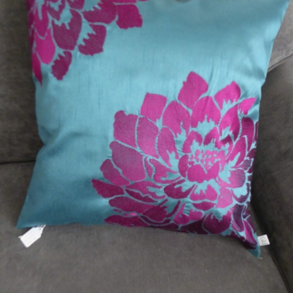 Bright Floral Teal Cushion Cover at Henley Circle Online Shop