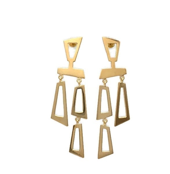 Curis Post Earrings – Gold Plated Sterling Silver at Henley Circle Online Shop