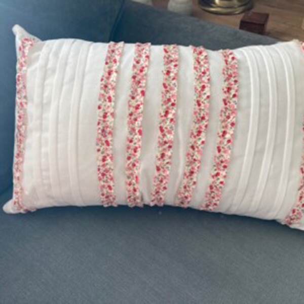 Jayne White Floral Cushion at Henley Circle Online Shop